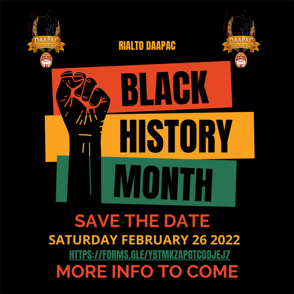 Black History Month: Save the Date for Saturday, February 26, 2022